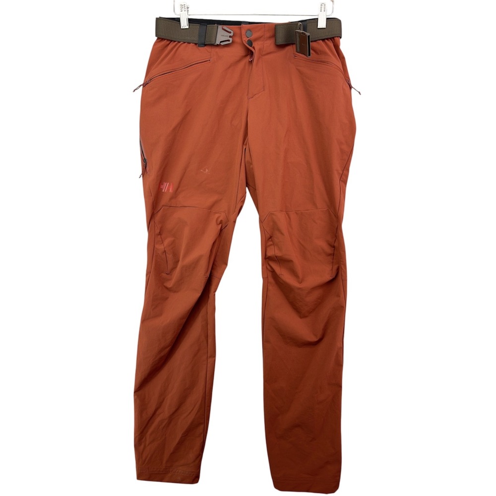 Helly Hansen Mens 63048 Hiking Pants Orange Arcade Belt Size Medium Regular